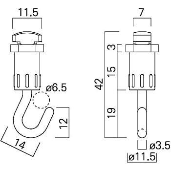 タキヤ CAフック ホワイト（コレダーラインピクチャーレール用フック