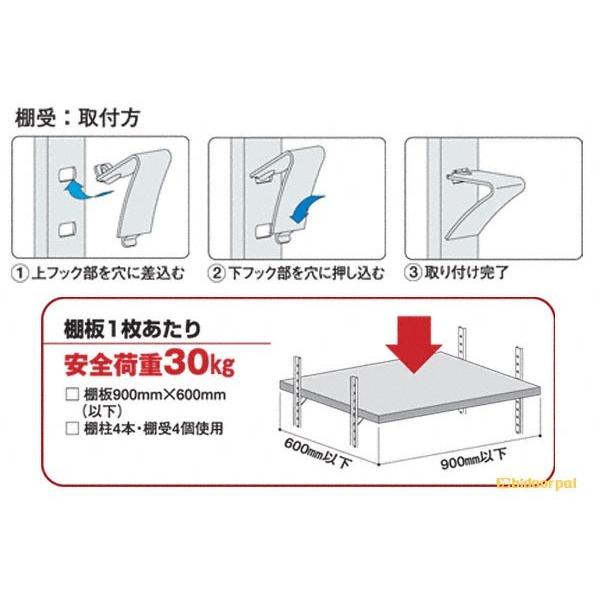 SPG ステンレスV型棚受ブラック LS-719B (SUS304製・ブラック焼付塗装)(SPG棚柱LS-721B専用)【50個までゆうパケット発送】｜kyoto-e-jiro｜03