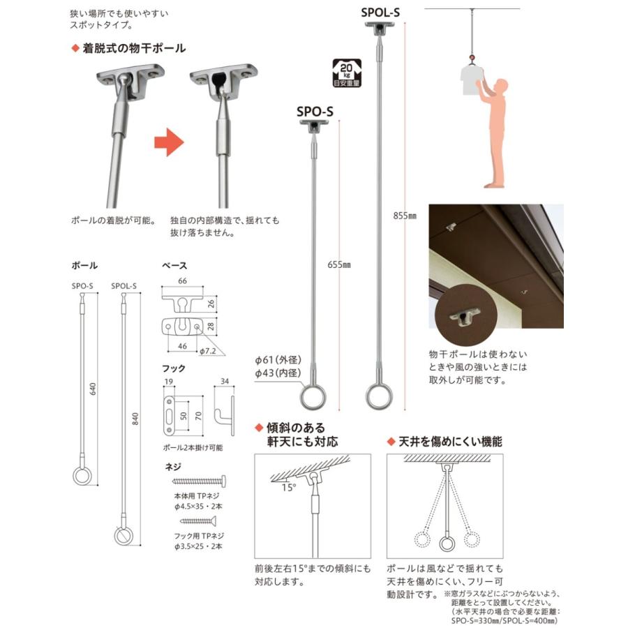 川口技研 軒天用ホスクリーンSPO型 SPOL-S（ロングサイズ・スポット