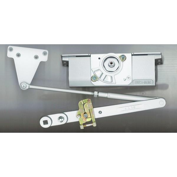 出群ニュースター 防火ドア用ドアクローザー PF-183 シルバー(温度ヒューズ装置付・パラレル型・ストップ付) 鋼製ドア用 ドア、扉、板戸、障子 ニュースター ドアクローザー PF-183(温度ヒューズ付) シルバー パラレル型 ストップ付 ドアチェック