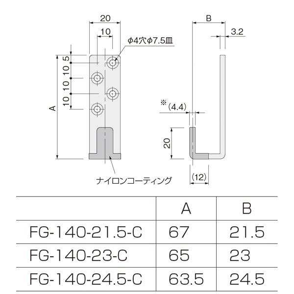 じょうた アトムリビンテック FG-140 下部ガイド 壁付けタイプ 【6個までゆう