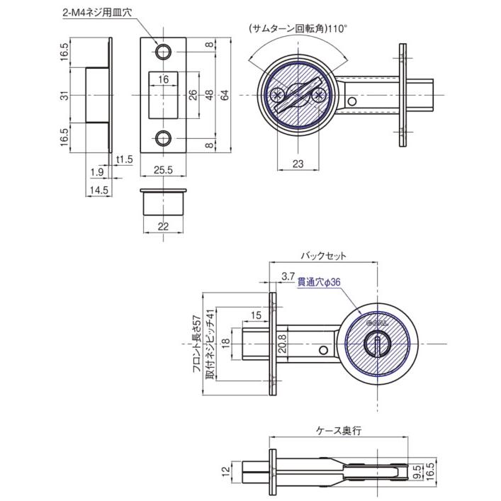 ゴール S-AD-5 51（アンティックブロンズ仕上）SP5本ピン