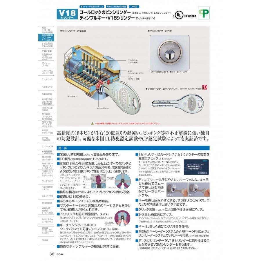 ゴール V-MDU-5（V18ディンプルシリンダー面付本締錠）取付可能扉厚 