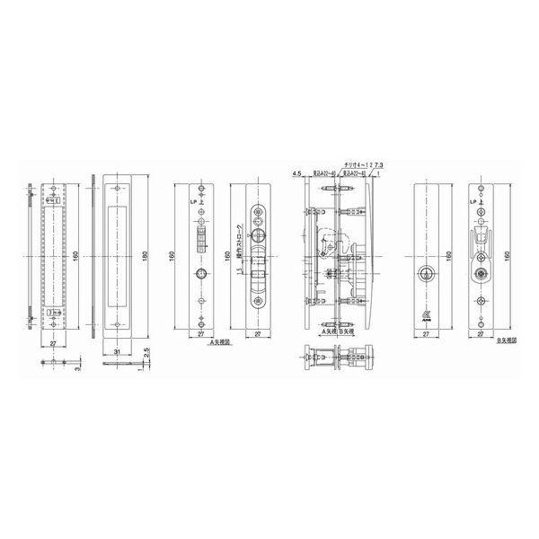 アルファ LP4056-ALU-S シルバー （アルファ引戸用取替錠ピンシリンダータイプ）万能型引戸取替錠｜kyoto-e-jiro｜04