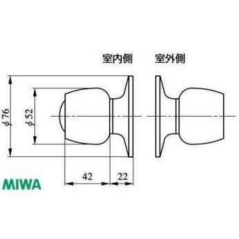 ミワ HMW-3 ST(シルバー) バックセット64ｍｍ 適用扉厚29ｍｍ〜33ｍｍ