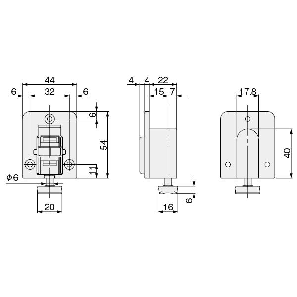 アトムリビンテック HR-401 アトムHRシステム下部ガイド【6個まで