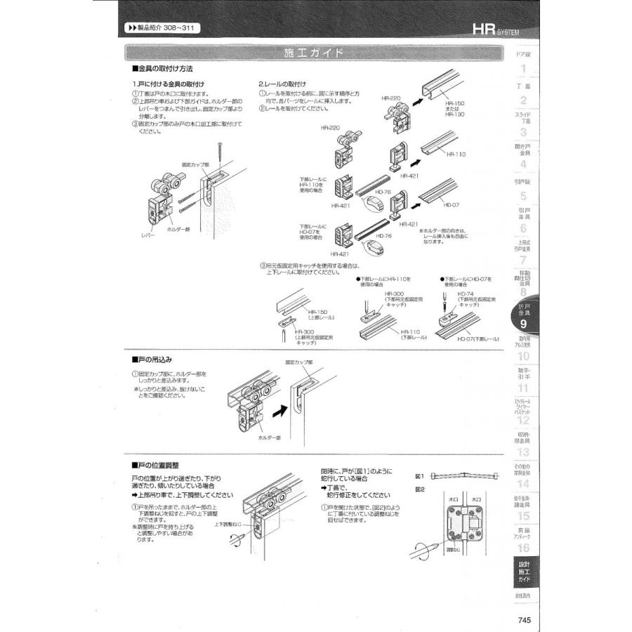 アトムリビンテック HR-421 DG色 アトムHRシステム上吊式折戸用下部ガイド【6個までゆうパケット発送】｜kyoto-e-jiro｜05