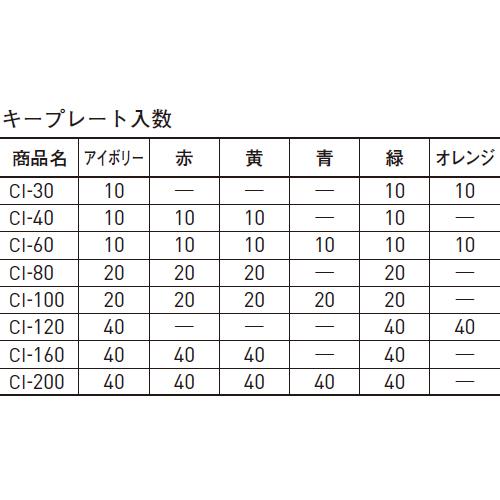 タチバナ製作所 キーボックス Ci-200 アイボリー 携帯・壁掛兼用200本掛タイプ（エースキーボックスCI-200）_2