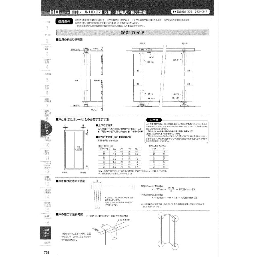 アトムリビンテック HD-21 アトムHDシステム 案内ランナー（上下共通）【10個までゆうパケット発送】｜kyoto-e-jiro｜08