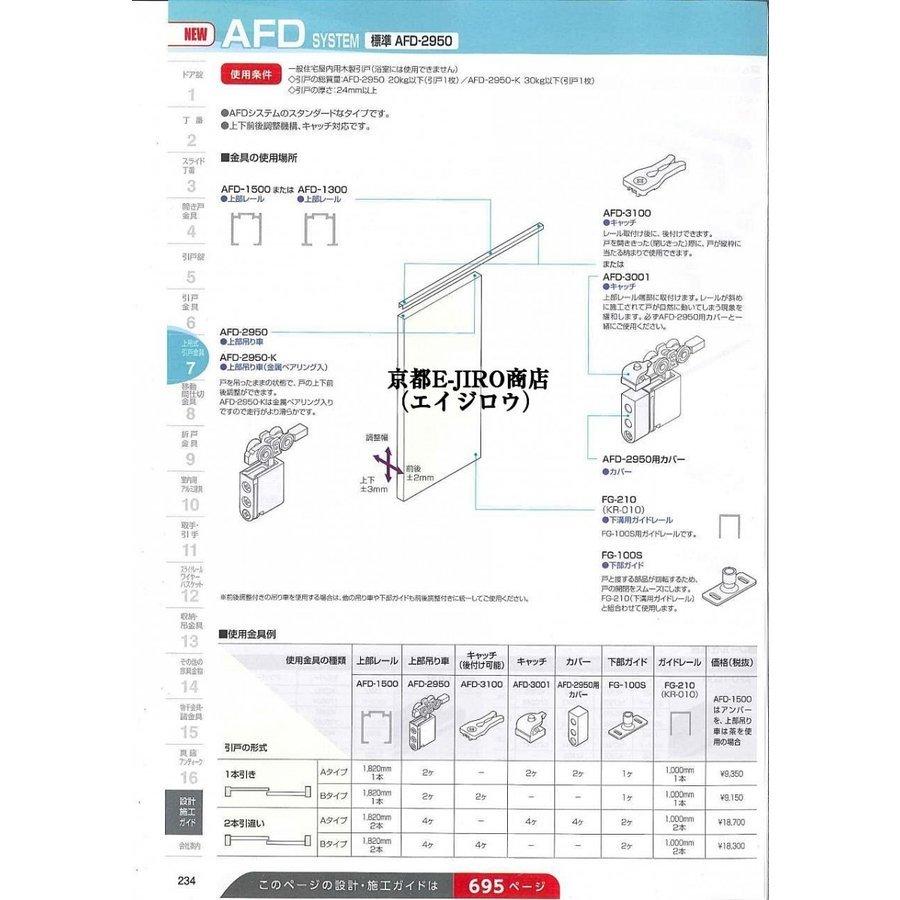 アトムリビンテック AFD-1500 シルバー 1820mm 上吊式引戸AFD