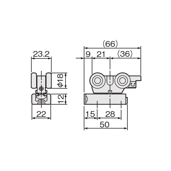 アトムリビンテック HR-275-K 上吊式引戸HRシステム直付け上部