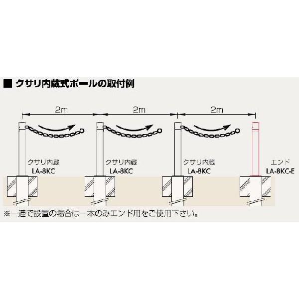 サンポール バリカー LA-8KCS （クサリ内蔵型ステンレス製リフター上下