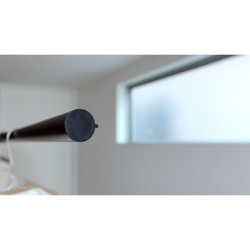 森田アルミ シンプルランドリーバー セン ホワイト・ブラック(1285mm