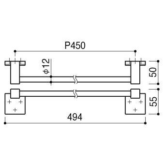 KAWAJUN カワジュン タオルレール SC-041-XC : 京都E-JIRO商店 - 通販