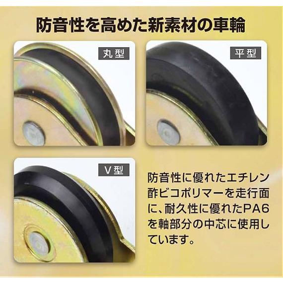 ヨコヅナ 防音ゴールド戸車 YBM-0302 平型 30mm【8個までゆう ヨコヅナ 防音ゴールド戸車 YBM-0302 平型 30mm【8個までゆう