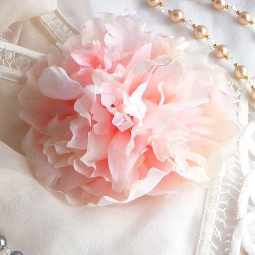 芍薬振り袖用ヘアアクセ　フレッシュピーチ色 | 