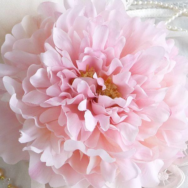 振り袖用ヘアアクセ お姫様ピンクカラーふくよか牡丹花飾り |  | 02