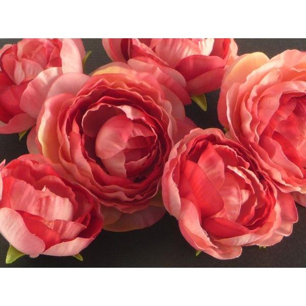 振り袖・和装用 髪飾りラナンキュラス5本セット めちゃかわレッド | 