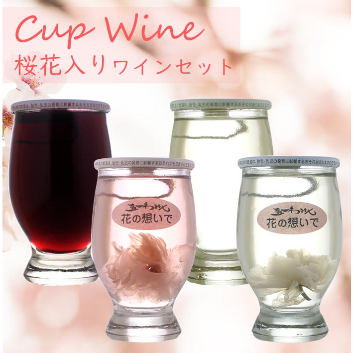 カップワイン 五一ワイン 花の想い出 180ml 4本 赤ワイン 白ワイン