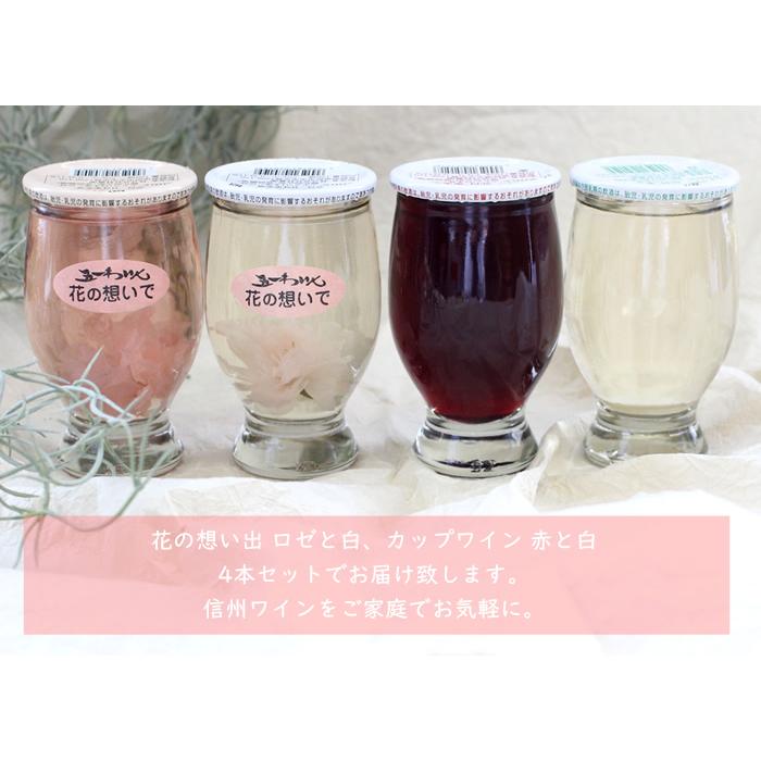 カップワイン 五一ワイン 花の想い出 180ml 4本 赤ワイン 白ワイン