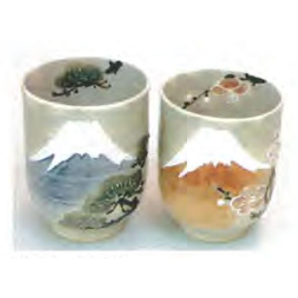 清水焼 湯呑 富士に松梅組湯呑 : 京都ひがしやまいちば - 通販 - Yahoo