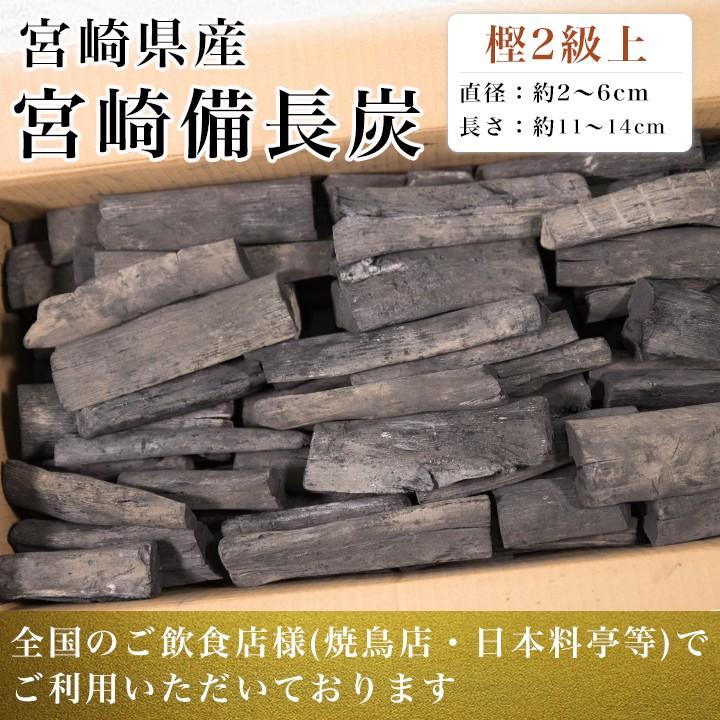 日向備長炭 備長炭 樫二級上 12kg 国産 宮崎県産 調理・燃料用 炭火焼
