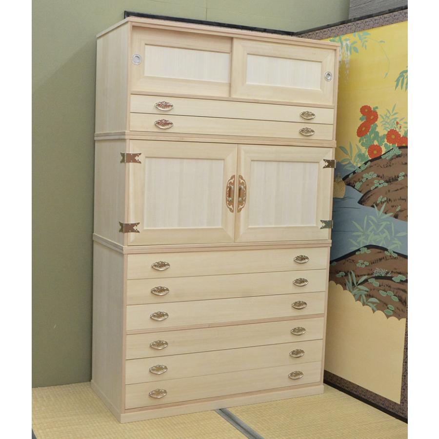 (美品)桐箪笥②上部　木製チェスト 扉付き収納 美品)桐箪笥②上部木製チェスト 扉付き収納