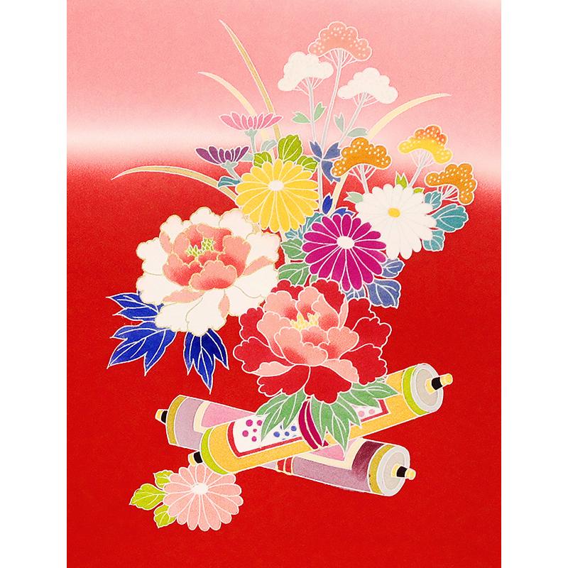 新品☆最高級正絹産着（祝着）特選京友禅美術特選染古典豪華四季花鈴文