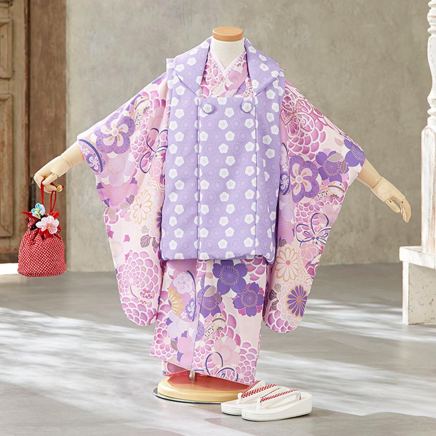 ☆【レンタル】七五三 KAGURA 被布セット レンタル 753 3歳用 式部