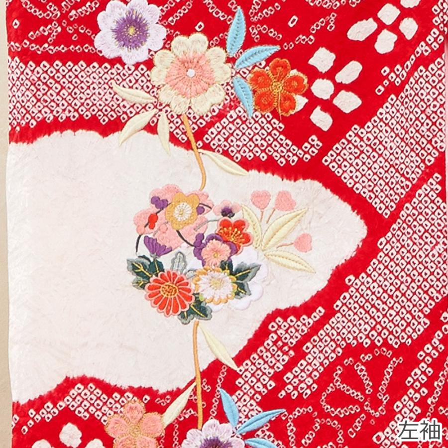 お宮参り お掛け着 産着 絹 赤 子供着物 花 女の子 祝い着 赤ちゃん 刺繍 産着 お宮参り 女の子 正絹 初着 御宮参り 祝い着 着物 赤ちゃん 初宮