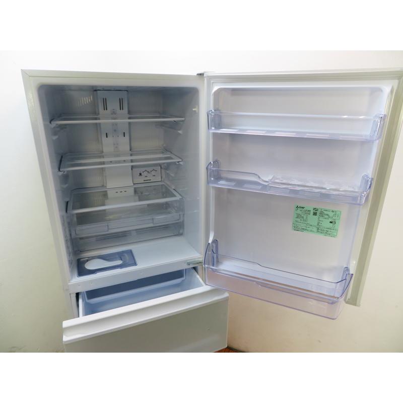 中古 三菱電機 330L 3ドア冷蔵庫 MR-C33H-W 2023年製 自動製氷 