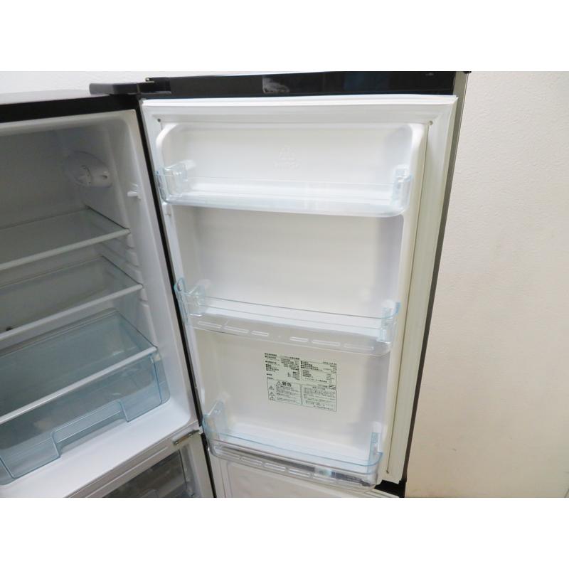 中古 一人暮らし IRIS OHYAMA 162L 2ドア冷凍冷蔵庫 2019年製 直冷式 右開き スリム KRSE-16A-BS ブラックシルバー 静音 新生活 除菌清掃済 設置場所まで (CL06)_2
