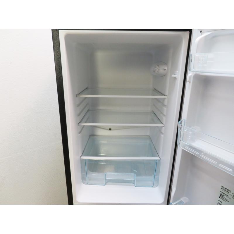 中古 一人暮らし IRIS OHYAMA 162L 2ドア冷凍冷蔵庫 2019年製 直冷式 右開き スリム KRSE-16A-BS ブラックシルバー 静音 新生活 除菌清掃済 設置場所まで (CL06)_3