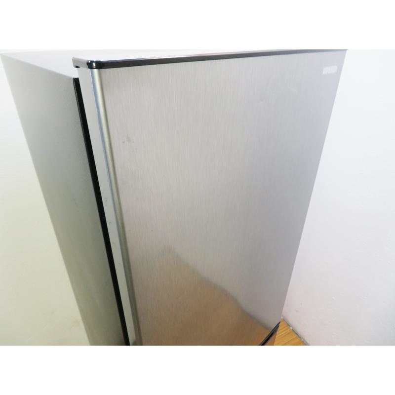中古 一人暮らし IRIS OHYAMA 162L 2ドア冷凍冷蔵庫 2019年製 直冷式 右開き スリム KRSE-16A-BS ブラックシルバー 静音 新生活 除菌清掃済 設置場所まで (CL06)_6