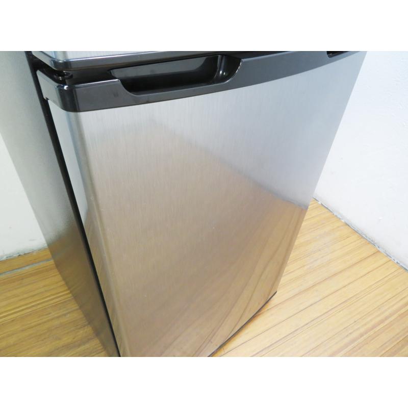 中古 一人暮らし IRIS OHYAMA 162L 2ドア冷凍冷蔵庫 2019年製 直冷式 右開き スリム KRSE-16A-BS ブラックシルバー 静音 新生活 除菌清掃済 設置場所まで (CL06)_7