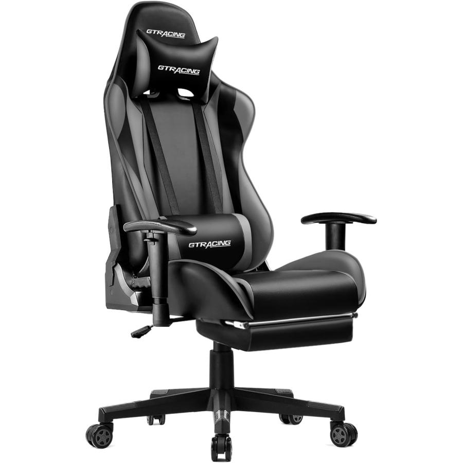 先着50名様『マウスパッド』プレゼント中!GTRACING ゲーミングチェア リクライニングハイバック ヘッドレスト 肘掛け付 オットマン付 グレー 1年保証 (GT002F) : gt002f-gray : 京都まいどヤフーショッピング店 - 通販 - Yahoo!ショッピング 先着50名様『マウスパッド』プレゼント中!GTRACING ゲーミングチェア リクライニングハイバック ヘッドレスト 肘掛け付 オットマン付 グレー 1年保証 (GT002F) : gt002f-gray : 京都まいどヤフーショッピング店 - 通販 - Yahoo!ショッピング