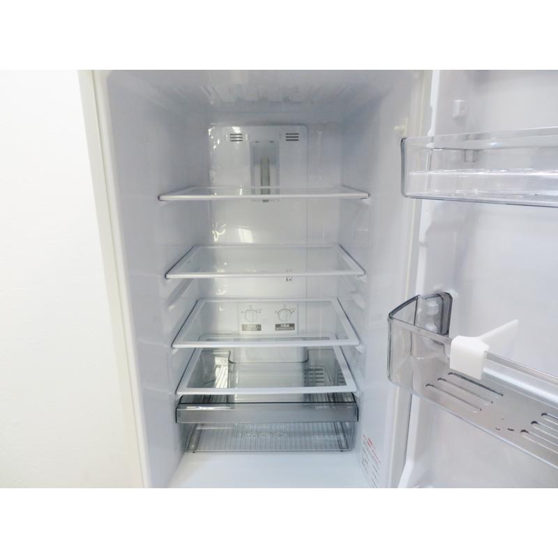 中古 一人暮らし 三菱電機 168L ファン式 2ドア冷蔵庫 2023年製 右開き 自動霜取り MR-P17H-W マットホワイト 省エネ 除菌清掃済 設置場所まで (KL03)の画像
