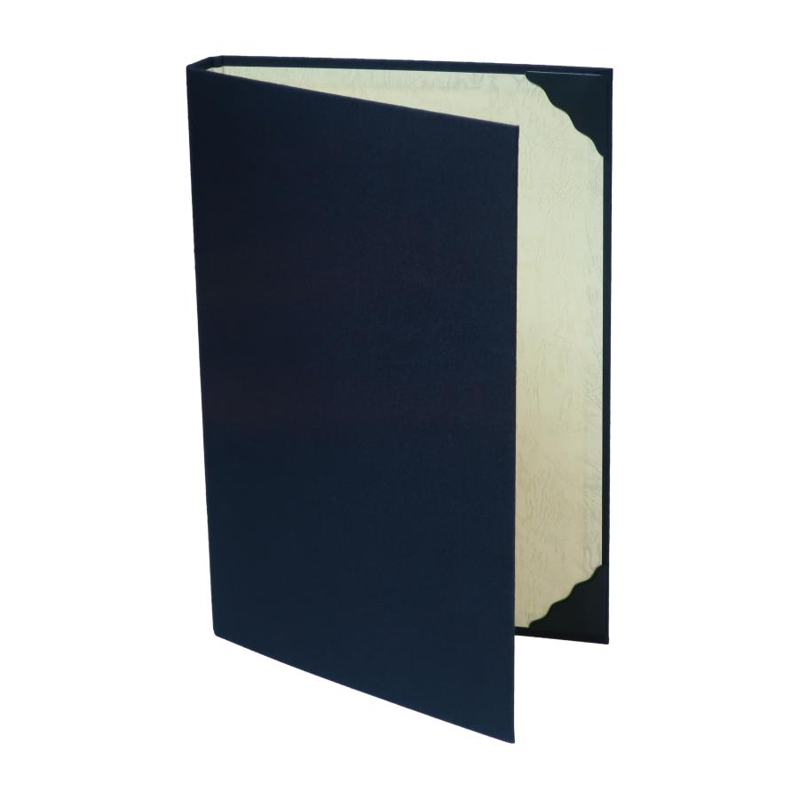 京都マルタヤ A3用 紺布表紙 折れ筋の付かないタイプ 外々コーナー4 背