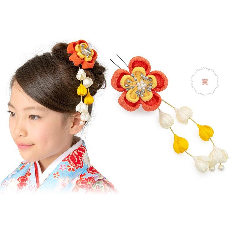 髪飾り ちりめん つまみ細工 かんざし 桜 送料無料 : 京のみやび 髪飾り ちりめん つまみ細工 かんざし 桜 送料無料 : 京のみやび