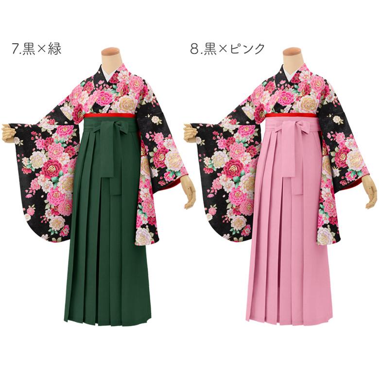 卒業式袴3点セット プリンセスローズ 薔薇 小紋柄 二尺袖 着物 卒業式袴3点セット プリンセスローズ 薔薇 小紋柄 二尺袖 着物