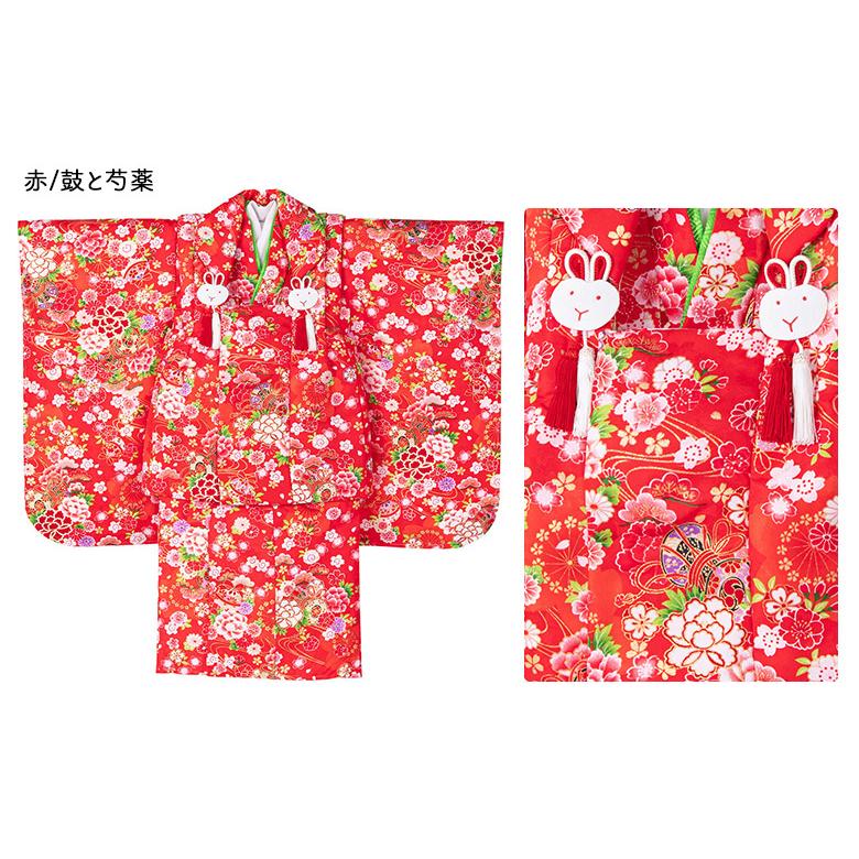 七五三 着物 3歳 被布 セット 女の子 ちょっと訳あり 赤 ピンク 七五三 着物 3歳 被布 セット 女の子 ちょっと訳あり 赤 ピンク