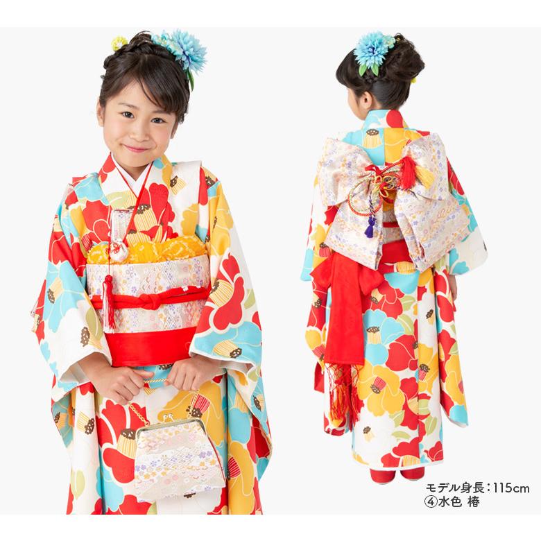 七五三 着物 四つ身 セット 女の子 7歳 7才モダン 小紋柄 14点 七五三 着物 四つ身 セット 女の子 7歳 7才モダン 小紋柄 14点