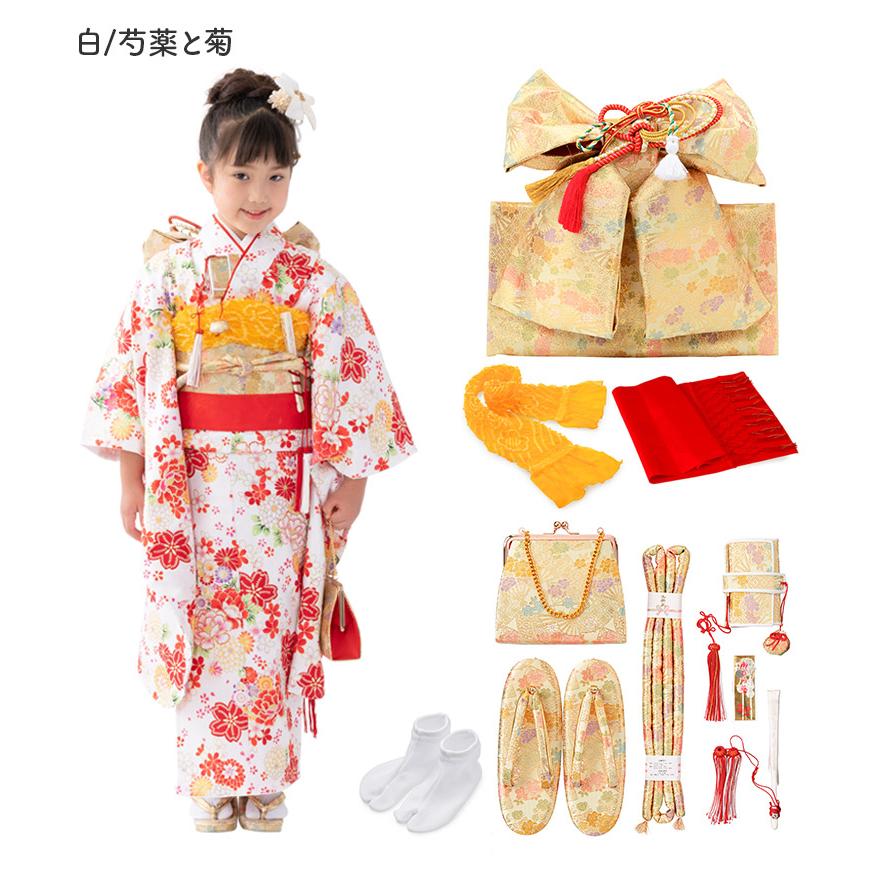 七五三 着物 四つ身 セット 女の子 7歳 7才 小紋柄 結び帯 筥迫 七五三 着物 四つ身 セット 女の子 7歳 7才 小紋柄 結び帯 筥迫