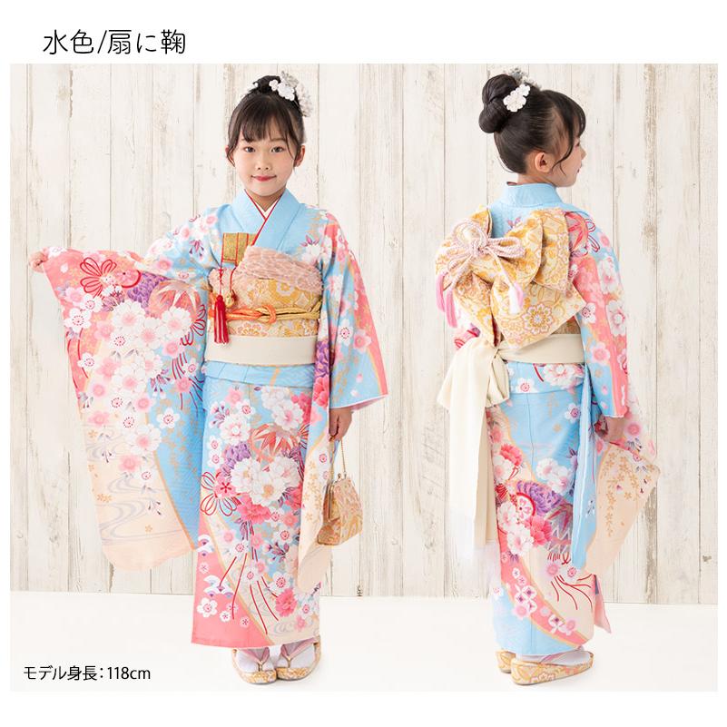 七五三 着物セット 女の子 7才 7歳 フルセット 絵羽柄 古典柄 七五三 着物セット 女の子 7才 7歳 フルセット 絵羽柄 古典柄