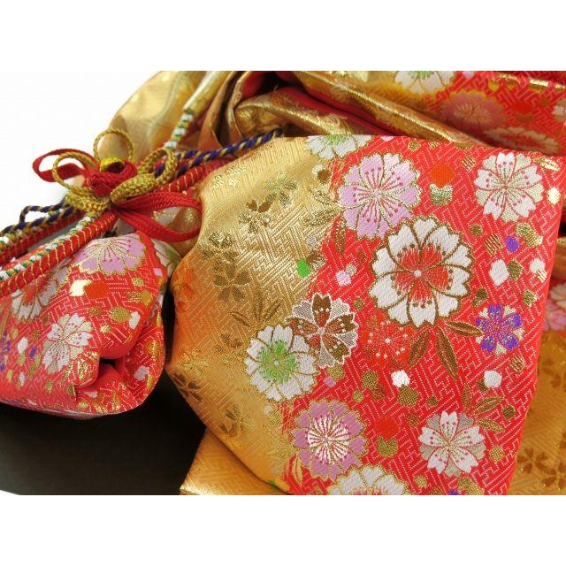 七五三 結び帯 箱せこセット 7歳 女の子 段織 作り帯 筥迫(はこせこ