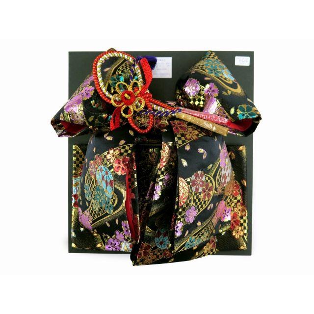 七五三 作り帯 はこせこセット 7歳 女の子 濃紺（黒）×ゴールド モダン 楽天市場】七五三 女の子 結び帯 はこせこ 7点セット 7才 ニュアンス