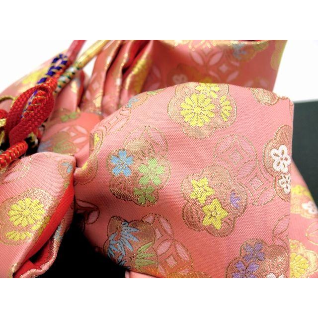 七五三 帯 3歳 女の子 結び帯 はこせこセット 小寸「ピンク」DPS303
