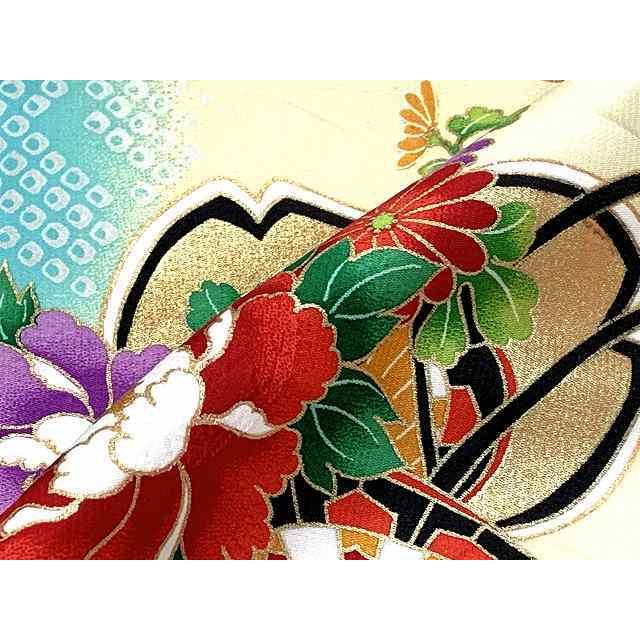 京都室町st. 七五三 着物 3歳 女の子 正絹 絵羽柄の三ツ身の子供着物