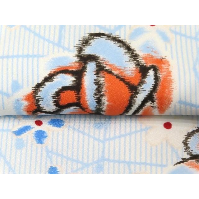 洗える着物 小紋 袷 単品 レディース 仕立て上がり 着物 Mサイズ「水色
