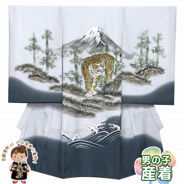 京都室町st. お宮参り 男の子 着物 正絹 日本製 素描風 赤ちゃんの